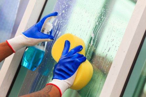 Cleaning team preparing a Colliers Wood property for handover
