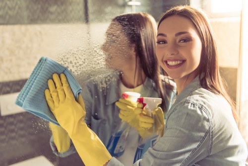 Local deep cleaning team working in Colliers Wood commercial premises